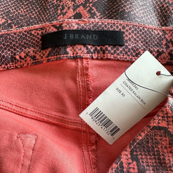 NWT J Brand  Selena Coated Kalani Boa Snakeskin Print Crop Boot Denim Jeans - Picture 12 of 12